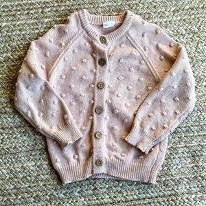 Jamie Kay Dotty Cardigan - Bubblegum Fleck 3Y